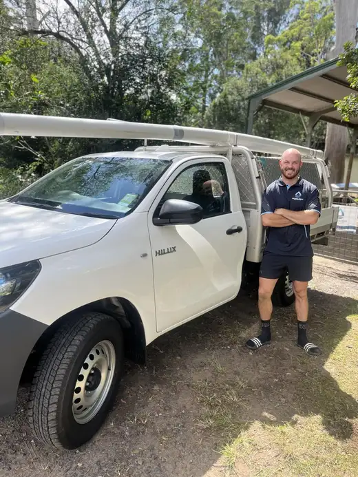 Adam with the Central Coast Water Filtration work ute